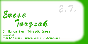 emese torzsok business card